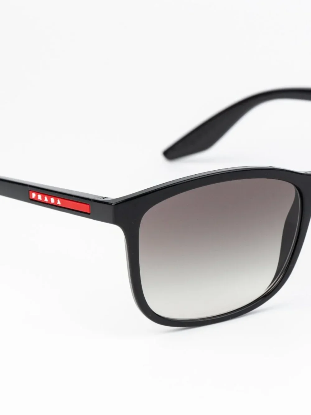 Prada Linea Rossa Men Sunglasses Black Grey Square PSA08S 1AB0A7 NEW AUTHENTIC
